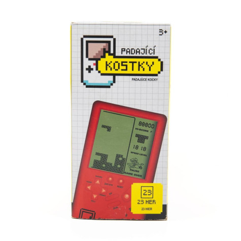 Teddies Digitální hra Padající kostky hlavolam 14x7cm - červená ~ 3