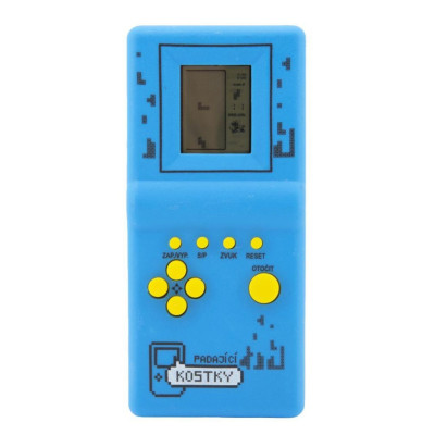 Digitální hra Padající kostky hlavolam na kartě - modrá