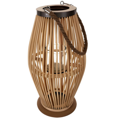 Bambusová lucerna na svíčku 40x23x17cm Ruhhy 24282