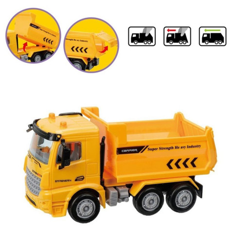 MaDe Auto stavební na setrvačník 16 cm žluté ~ 2