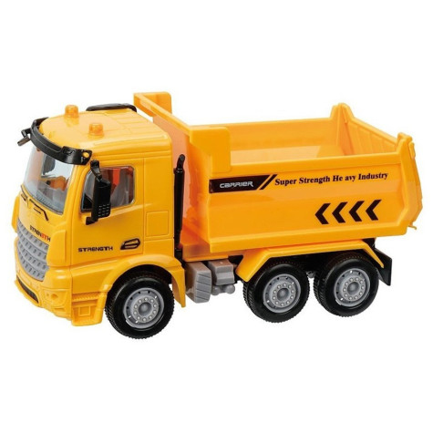 MaDe Auto stavební na setrvačník 16 cm žluté ~ 3