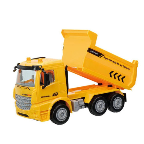 MaDe Auto stavební na setrvačník 16 cm žluté ~ 4