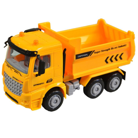 MaDe Auto stavební na setrvačník 16 cm žluté ~ 5