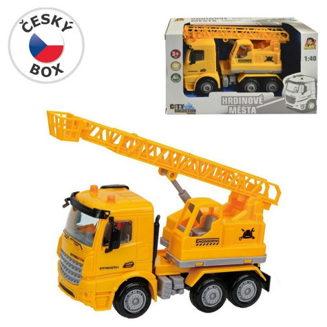 MaDe Auto stavební s plošinou na setrvačník 16 cm ~ 1