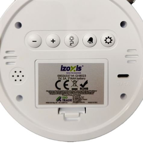 Digitální LED hodiny Retro budík stříbrný Izoxis 26337 ~ 3