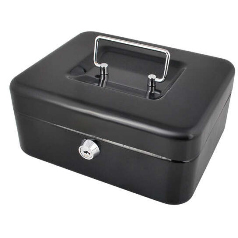 Příruční pokladna černá na klíč 20x16x9cm Malatec 822 ~ 2