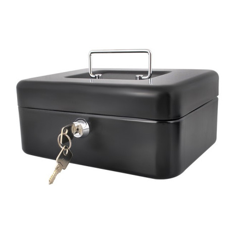 Příruční pokladna černá na klíč 20x16x9cm Malatec 822 ~ 6