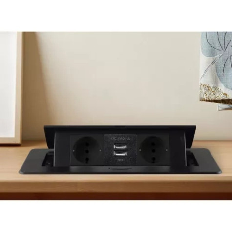 Výklopná zásuvka do pracovní desky černá Izoxis 21446 ~ 2