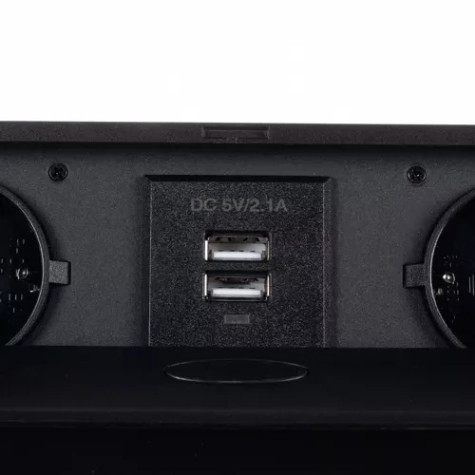 Výklopná zásuvka do pracovní desky černá Izoxis 21446 ~ 5