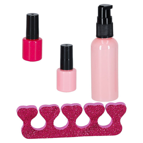 Dětský kosmetický kufr na líčení a nehty 22 ks růžový ~ 6