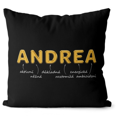 Polštář 40 x 40 cm - GOLD - Andrea