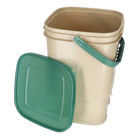 Domácí kompostér na bioodpad 15 l béžový LUARO ~ 4