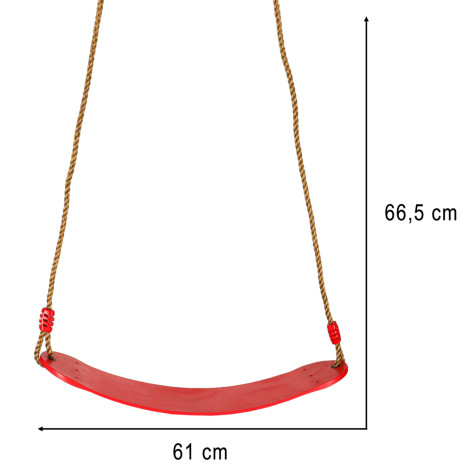 Dětská houpačka plochá ohebná - červená ~ 9