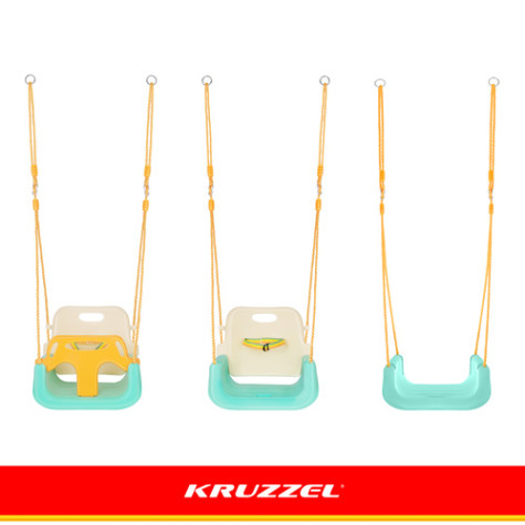 Dětská plastová houpačka 3v1 tyrkysovošedá Kruzzel 27359 ~ 3