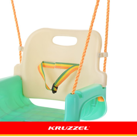 Dětská plastová houpačka 3v1 tyrkysovošedá Kruzzel 27359 ~ 4