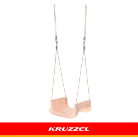 Dětská plastová houpačka 3v1 šedobéžová Kruzzel 27357 ~ 7