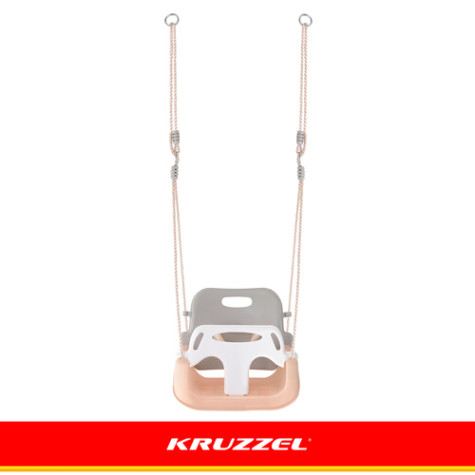 Dětská plastová houpačka 3v1 šedobéžová Kruzzel 27357 ~ 8