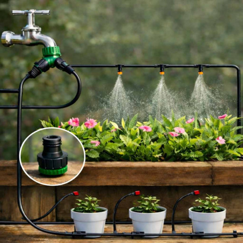 Zahradní zavlažovací systém s vodní clonou a mlhou 25m LUARO ~ 1