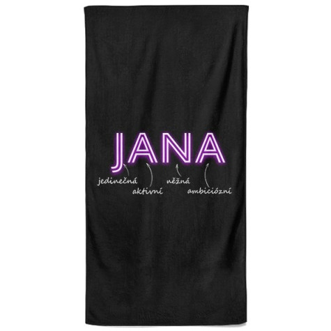 Osuška 140 x 70 cm - NEON - Jana ~ 1