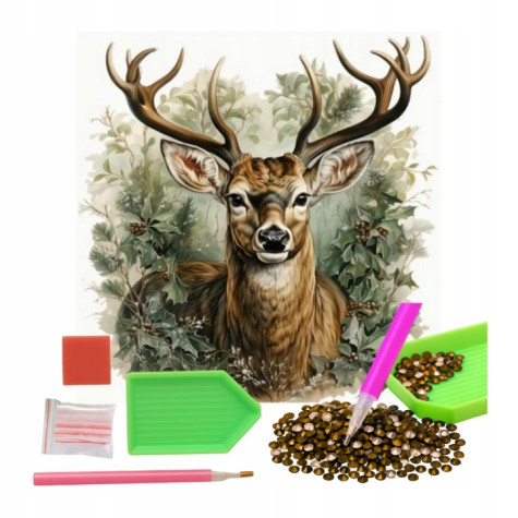 Norimpex Diamantový obrázek malování 30x40cm - Jelen král lesa ~ 1
