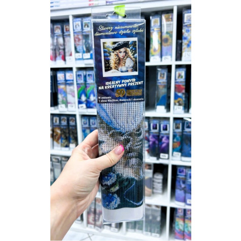 Norimpex Diamantový obrázek malování 30x40cm - Modrooká dívka s baretem ~ 3