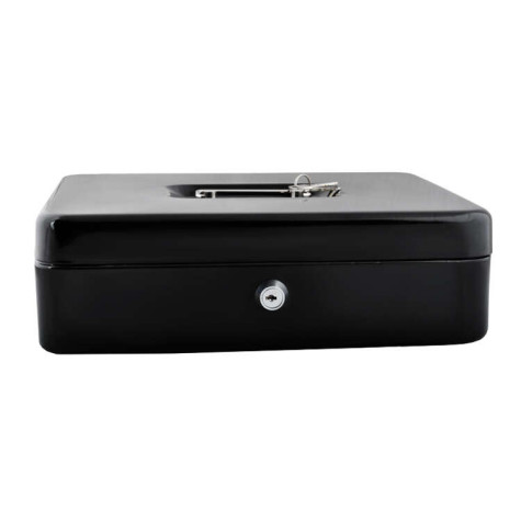 Příruční pokladna černá na klíč 30x24x9cm Malatec 1216 ~ 4