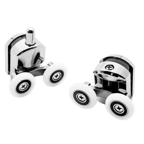 Pojezdová kolečka do sprchového koutu stříbrná 8 ks Ruhhy 22900 ~ 2