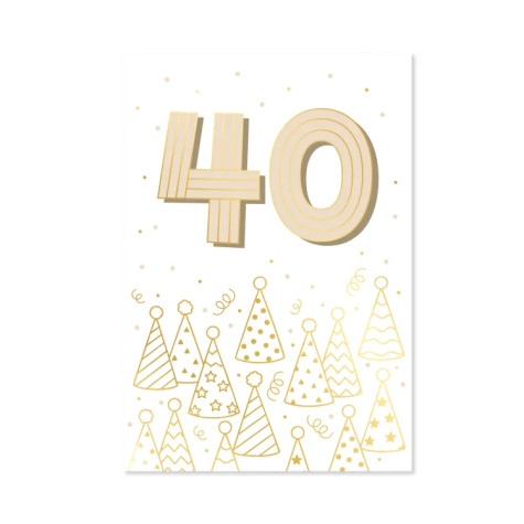 Albi Přání k narozeninám - Zlatá ražba 40 let ~ 1