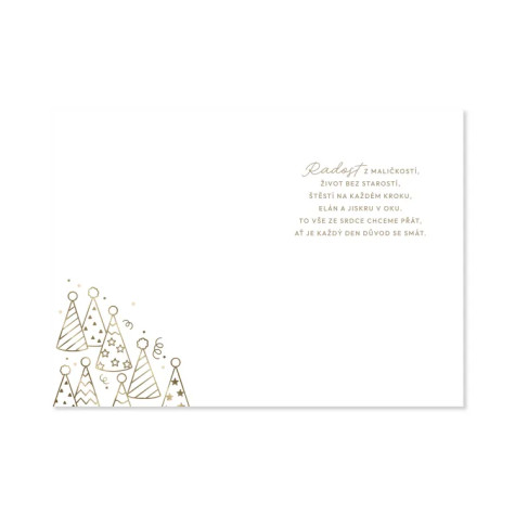 Albi Přání k narozeninám - Zlatá ražba 40 let ~ 2