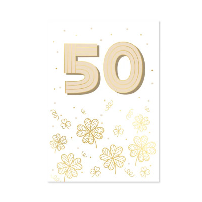 Albi Přání k narozeninám - Zlatá ražba 50 let