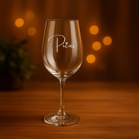 Ahome Sklenice na víno 450 ml gravír - Pičus ~ 2