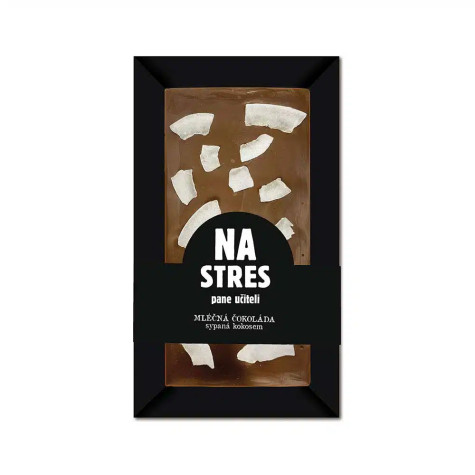 Čokoláda sypaná kokosem 80 g - Na stres pane učiteli ~ 1