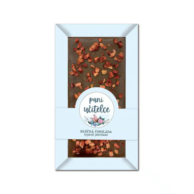Čokoláda sypaná jahodami 80 g - Paní učitelce