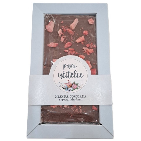 Čokoláda sypaná jahodami 80 g - Paní učitelce ~ 2