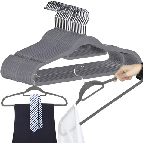 Ramínko se sametovým potahem 20 ks šedá Ruhhy 22535 ~ 1