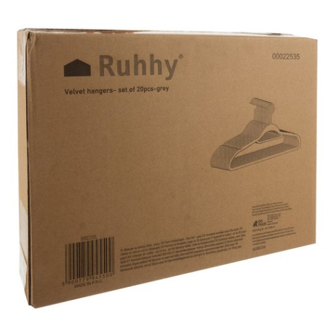 Ramínko se sametovým potahem 20 ks šedá Ruhhy 22535 ~ 9