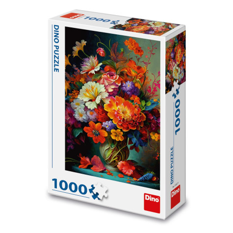 Dino Puzzle Květiny ve váze 1000 dílků ~ 1