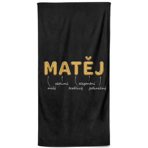Osuška 140 x 70 cm - GOLD - Matěj ~ 1