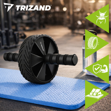 Posilovací kolečko černé a podložka Trizand 27668 ~ 3