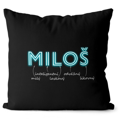 Polštář 40 x 40 cm - NEON - Miloš