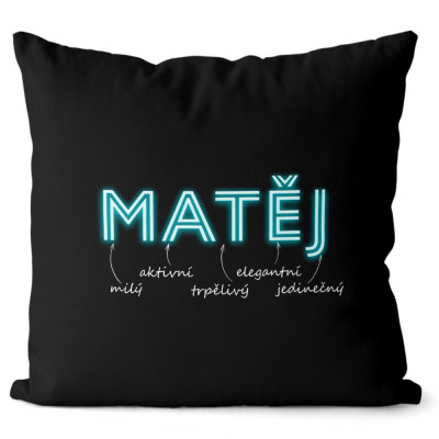 Polštář 40 x 40 cm - NEON - Matěj
