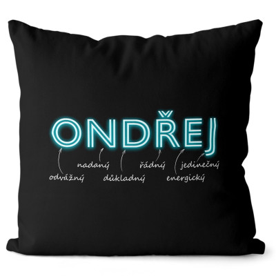 Polštář 40 x 40 cm - NEON - Ondřej