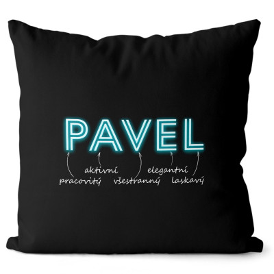 Polštář 40 x 40 cm - NEON - Pavel