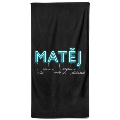 Osuška 140 x 70 cm - NEON - Matěj ~ 1