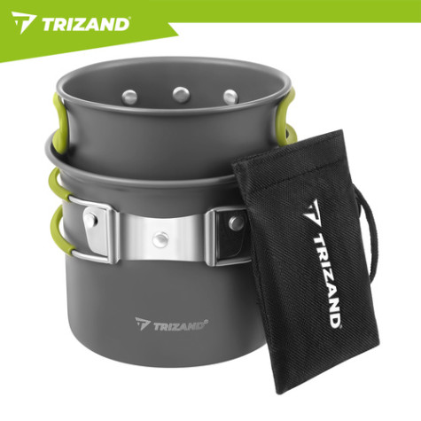 Kempingová sada nádobí se skládacím příborem Kruzzel 27413 ~ 6