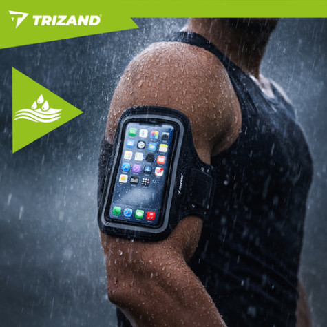 Běžecké pouzdro na telefon na ruku černé Trizand 27584 ~ 4