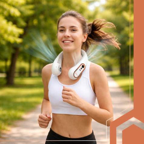 Bezdrátový větrák na krk bílý Ruhhy 27414 ~ 2