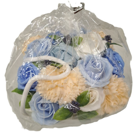 Mýdlové květy v dárkové tašce modré ~ 3