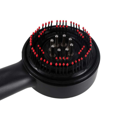 Masážní kartáč na pokožku hlavy s aplikátorem oleje USB černý ~ 7