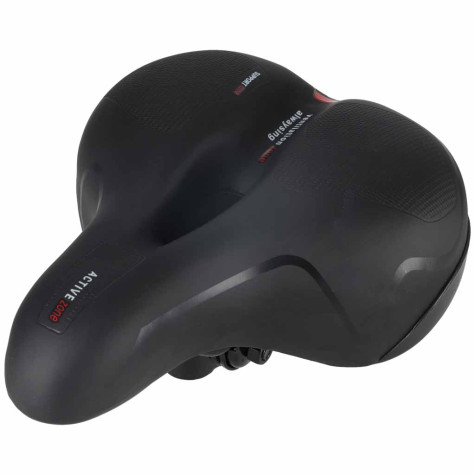 Pružné pěnové sedlo na kolo s odrazkou - černé ~ 6